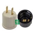 Polarized AC Bakelite Plug to E26 Light Bulb Socket